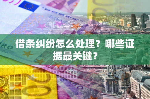武汉借条纠纷怎么处理？哪些证据最关键？