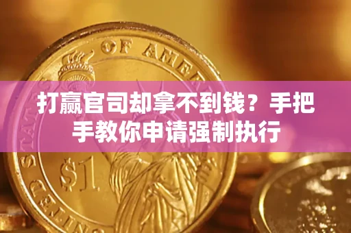 武汉打赢官司却拿不到钱？手把手教你申请强制执行
