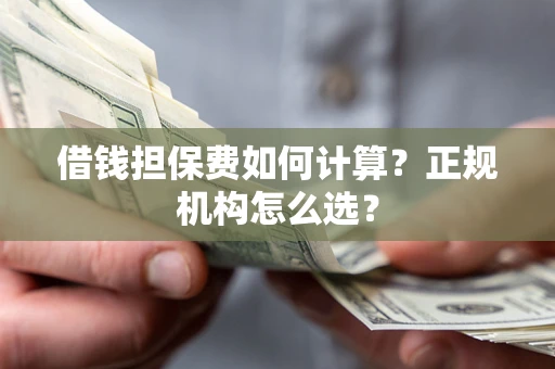 武汉借钱担保费如何计算？正规机构怎么选？