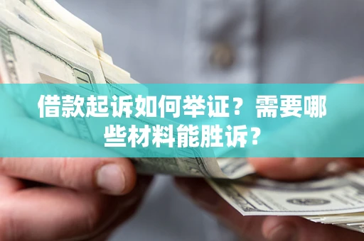 武汉借款起诉如何举证？需要哪些材料能胜诉？