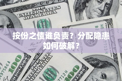 武汉按份之债谁负责？分配隐患如何破解？