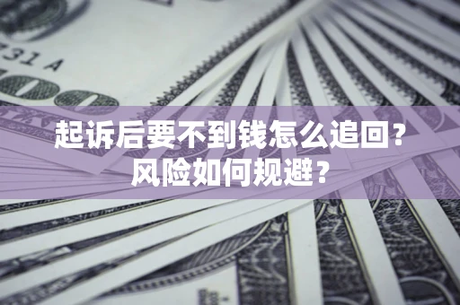 武汉起诉后要不到钱怎么追回？风险如何规避？