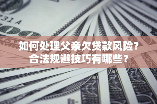 武汉如何处理父亲欠贷款风险？合法规避技巧有哪些？
