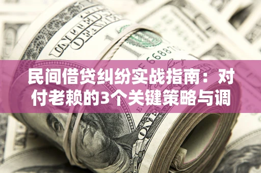 武汉民间借贷纠纷实战指南：对付老赖的3个关键策略与调解盲区解析