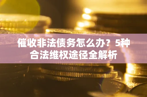 武汉催收非法债务怎么办？5种合法维权途径全解析